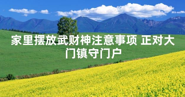 家里摆放武财神注意事项 正对大门镇守门户